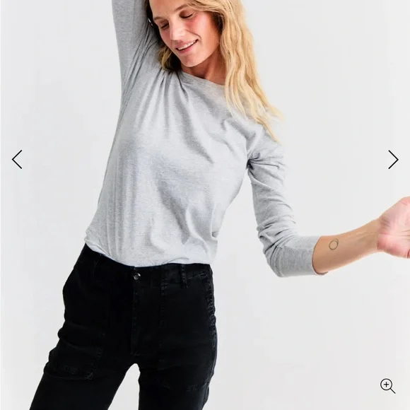 Kule Modern Long Sleeve Gray Women's Top - Picture 2 of 7